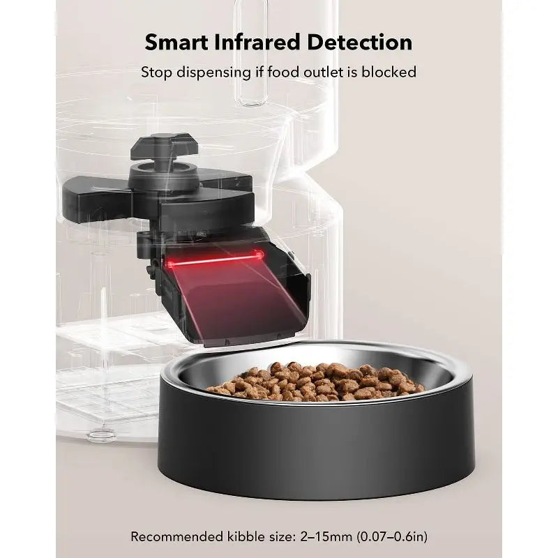 Care Automatic Cat Feeder Dispenser 6 Meals Stainless Bowl