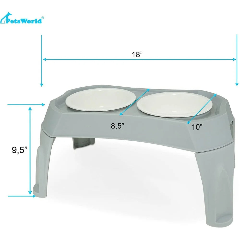 XMSJ Elevated Double Pet Bowl Stand For Dogs And Cats