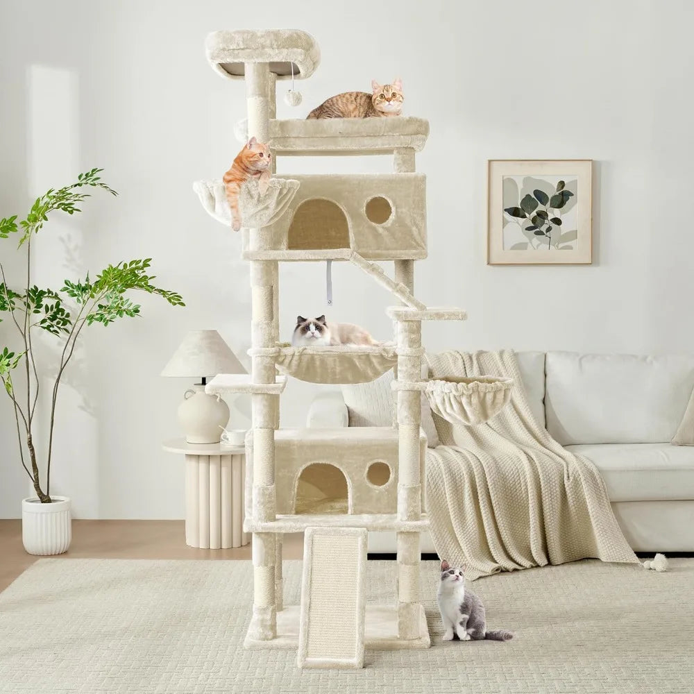 Breed Cat Tree Tower With Hammock And Scratching Posts