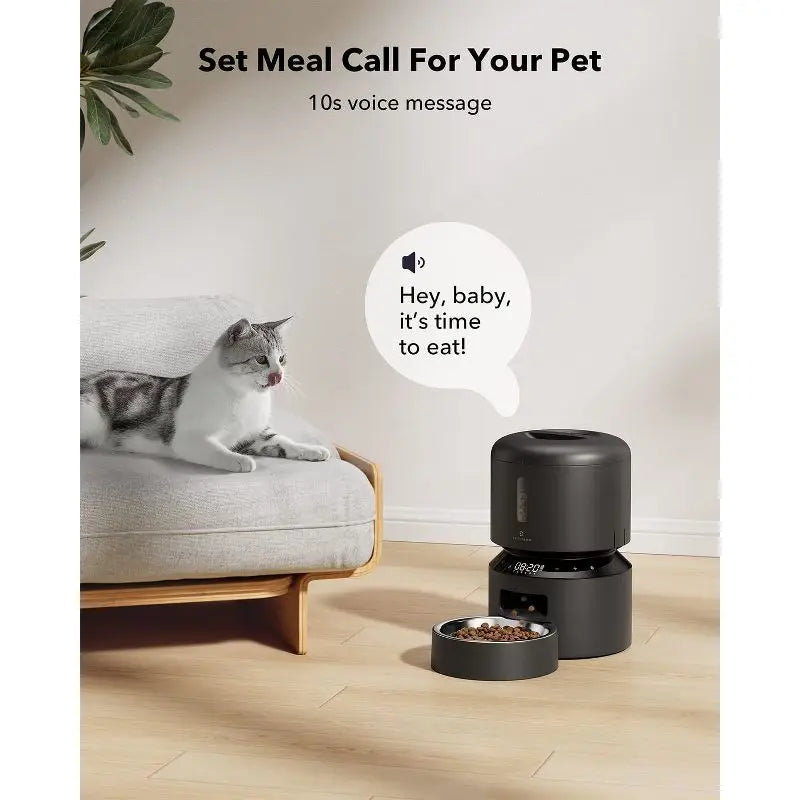 Care Automatic Cat Feeder Dispenser 6 Meals Stainless Bowl