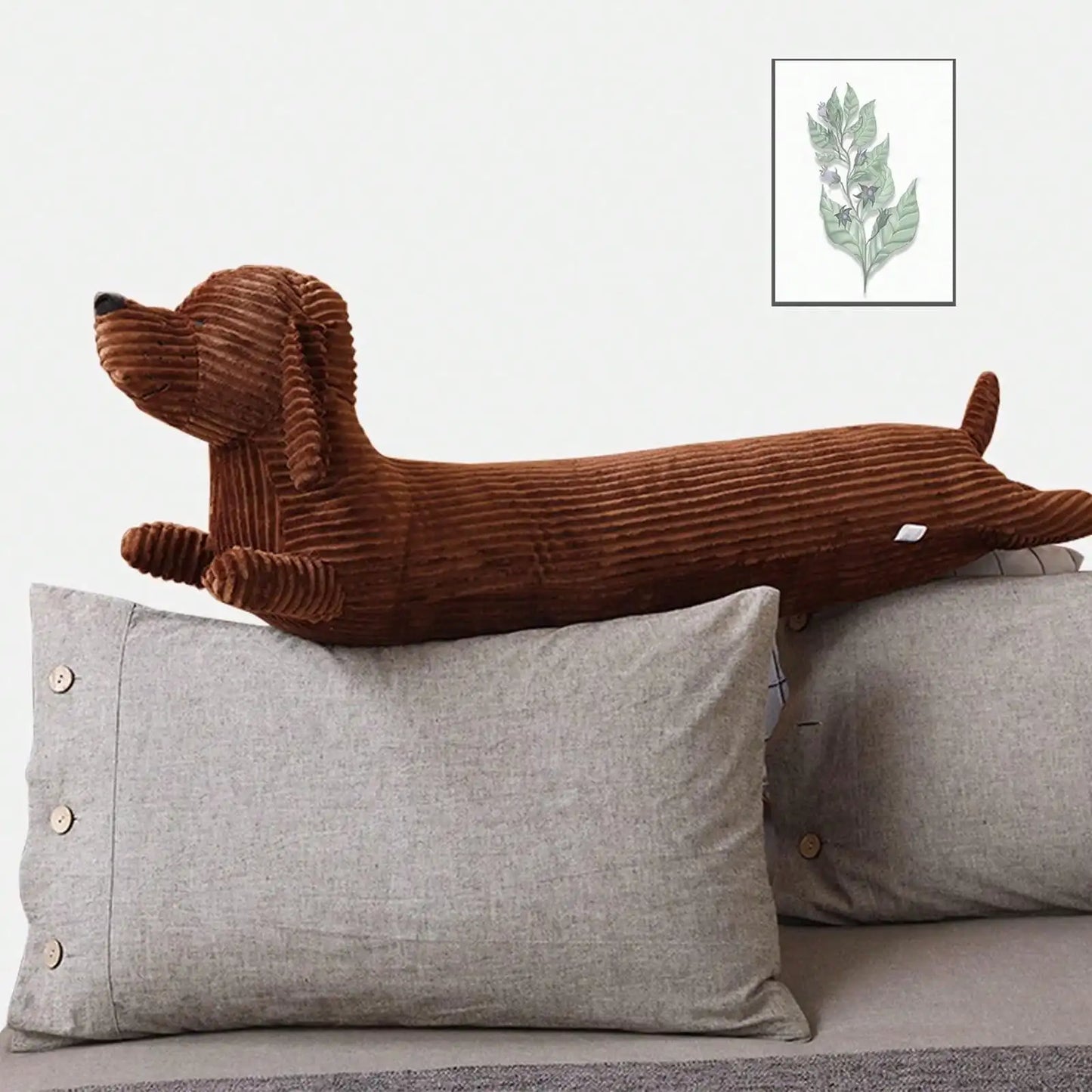 Sausage Dog Plush Cushion Pillow For Bedroom By Features
