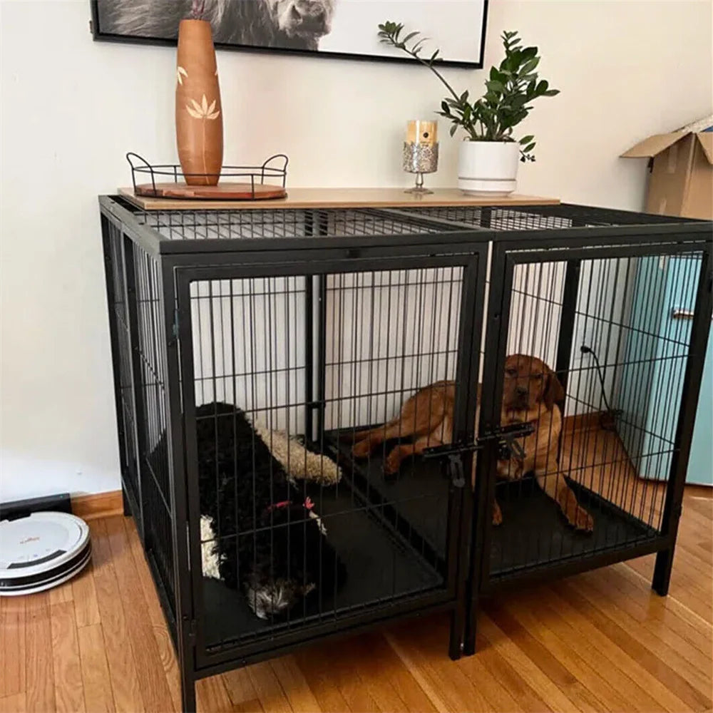 BORWARTH Heavy Duty Large Dog Crate With Divider Panel