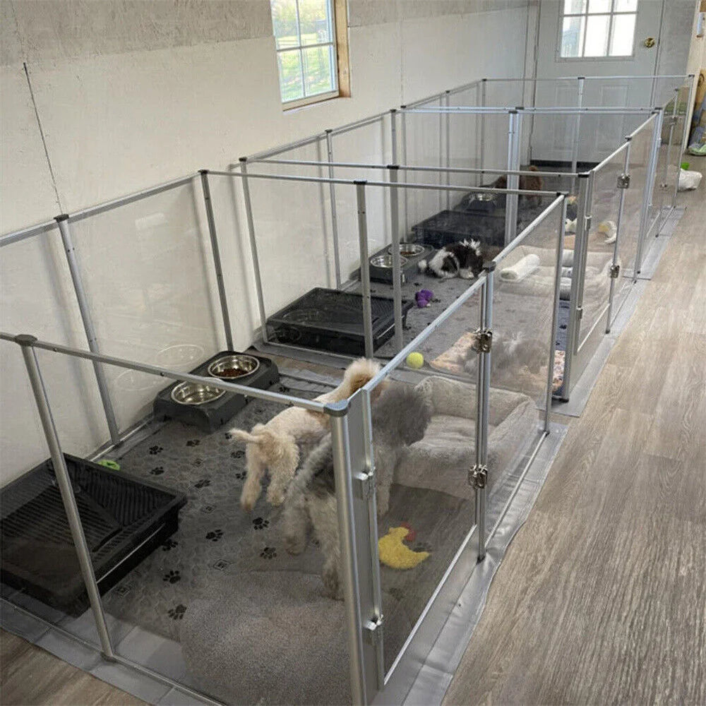 BORWARTH Acrylic Dog Playpen Whelping Pen Indoor Fence
