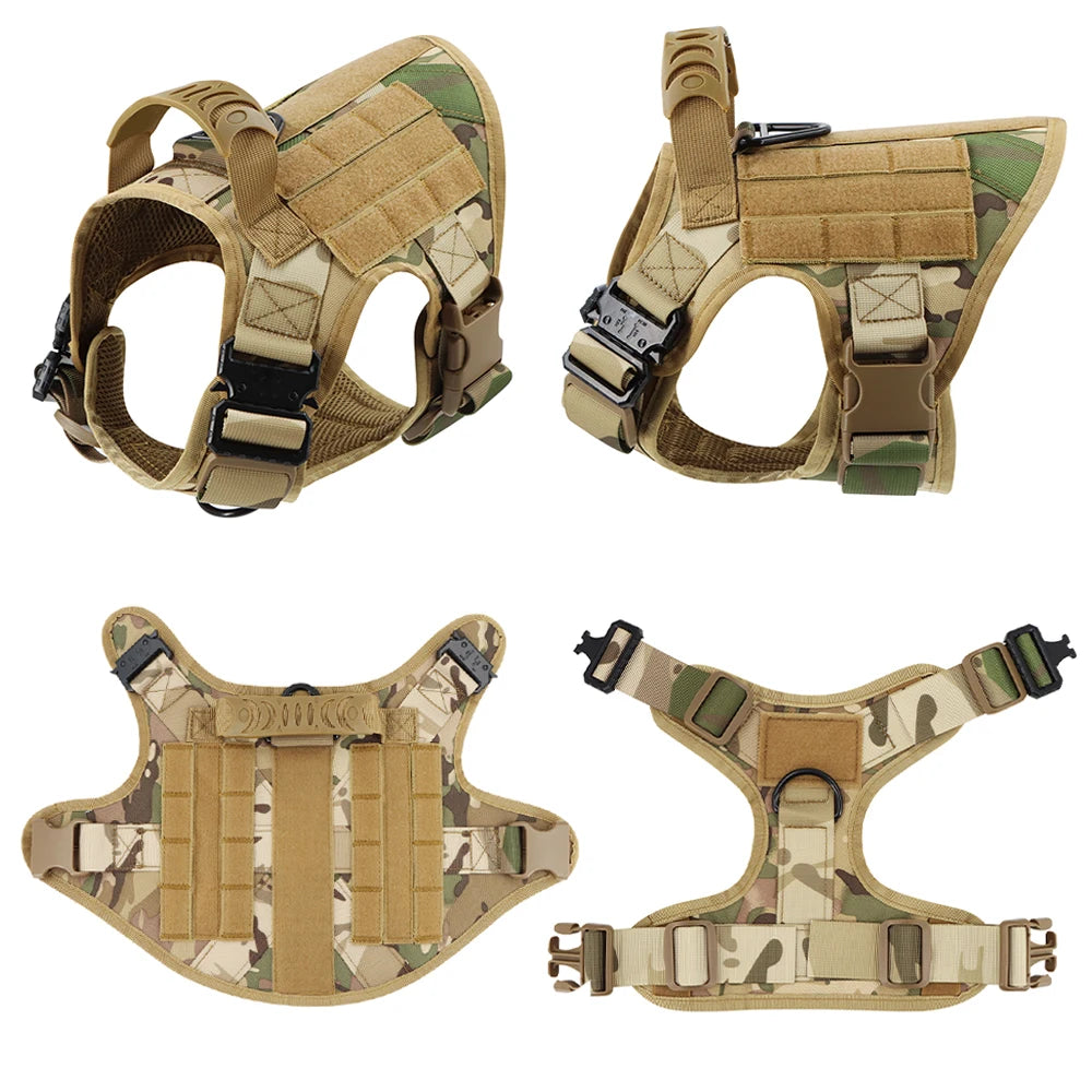 PETRAVELCN Tactical Dog Harness Vest Adjustable Training
