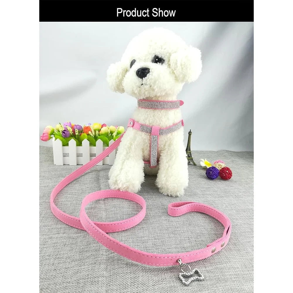 Fujian Comfortable Soft Dog Collar Harness Set With Leash