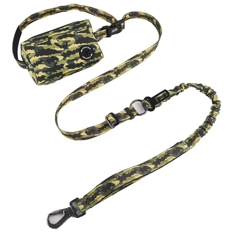 Petibiz Hands Free Dog Leash Zipper Pouch Cushioned Handles