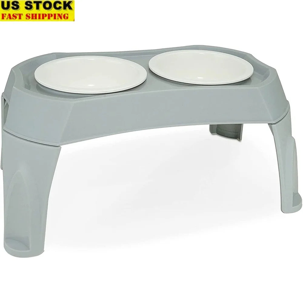 XMSJ Elevated Double Pet Bowl Stand For Dogs And Cats