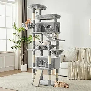 Breed Cat Tree Tower With Hammock And Scratching Posts