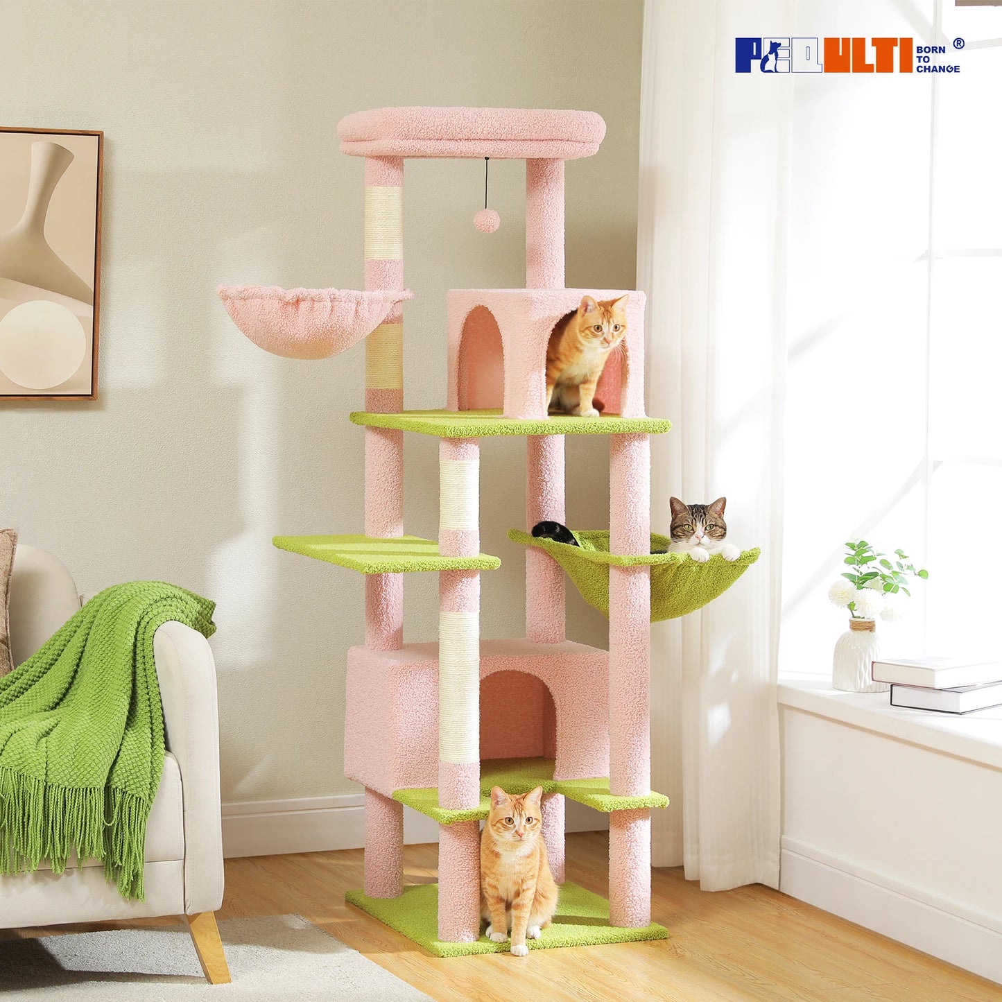 PAWZ Road Cat Tree Indoor Tower With Scratching Posts
