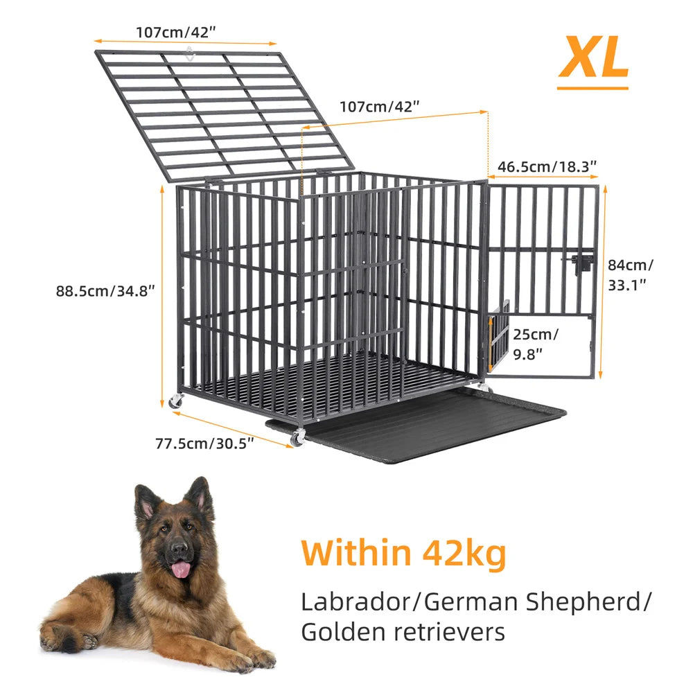 BORWARTH Heavy Duty Dog Crate Tear Resistant Square Tube