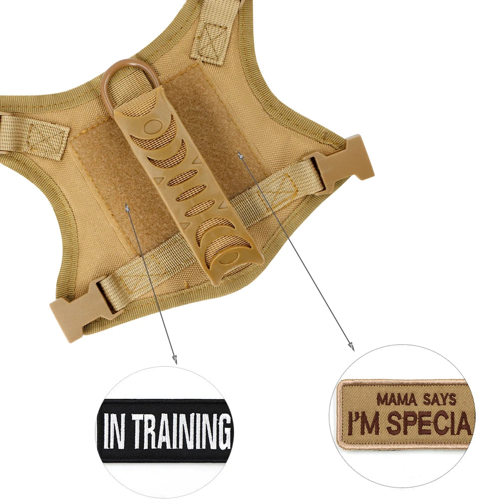 PETRAVELCN Tactical Puppy Harness Vest for Dogs and Cats