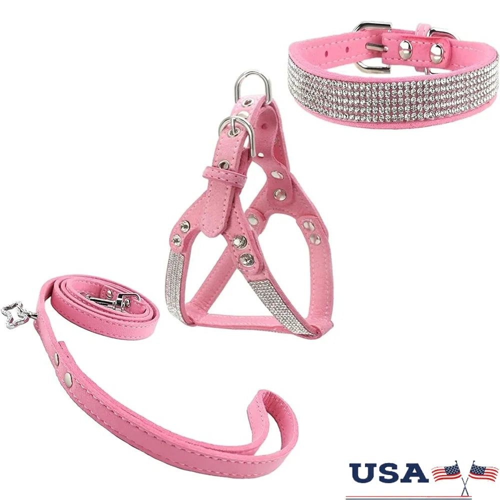 Fujian Comfortable Soft Dog Collar Harness Set With Leash