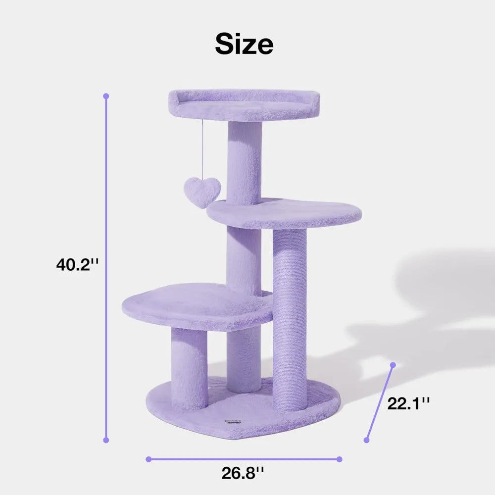 Vetreska Indoor Cat Tree Tower With Scratching Post Toys