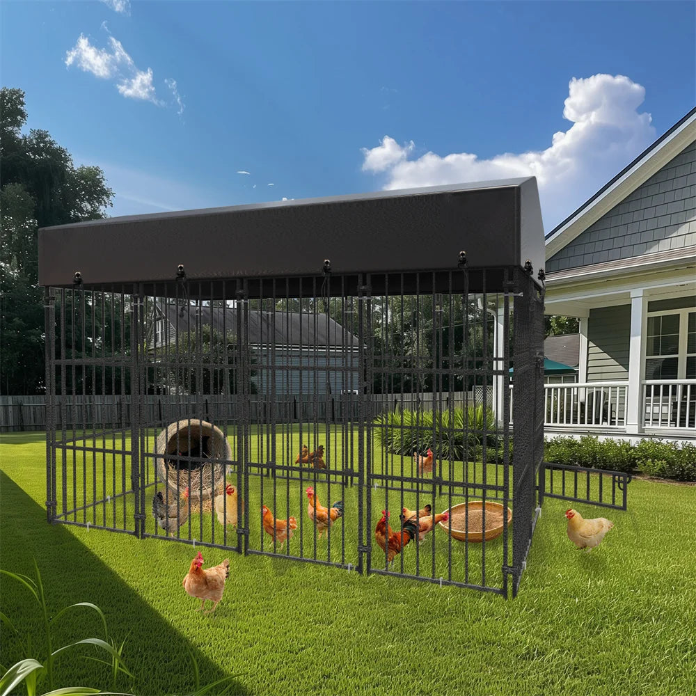 BORWARTH Heavy Duty Large Dog Kennel Welded Metal Playpen