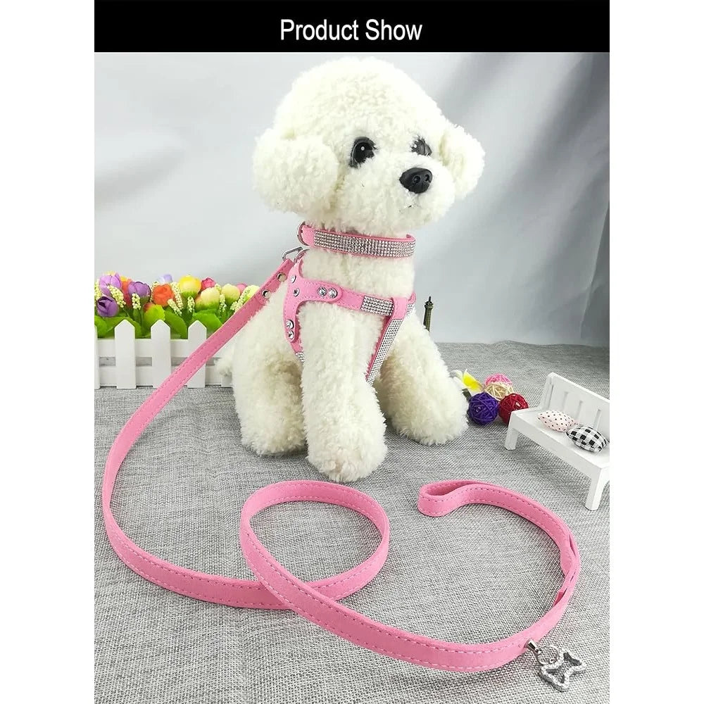 Fujian Comfortable Soft Dog Collar Harness Set With Leash