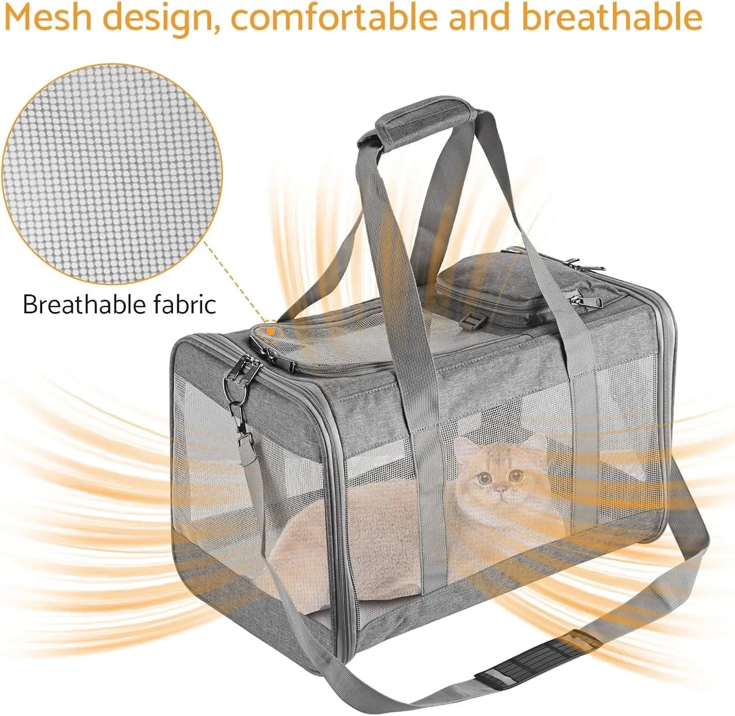 Airline Approved Soft Sided Pet Carrier For Cats And Dogs