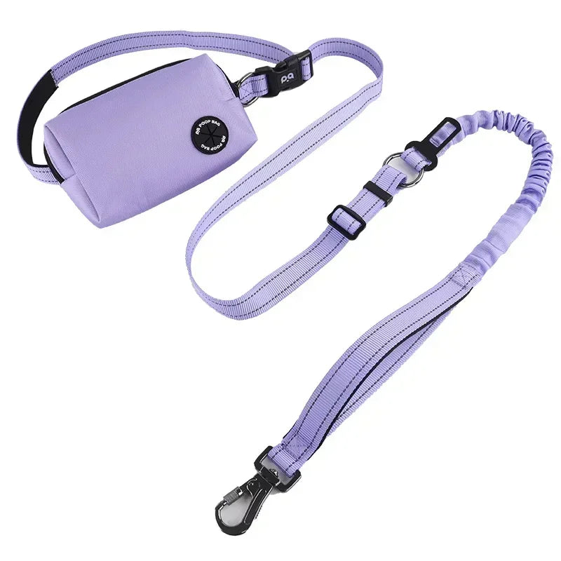 Petibiz Hands Free Dog Leash Zipper Pouch Cushioned Handles