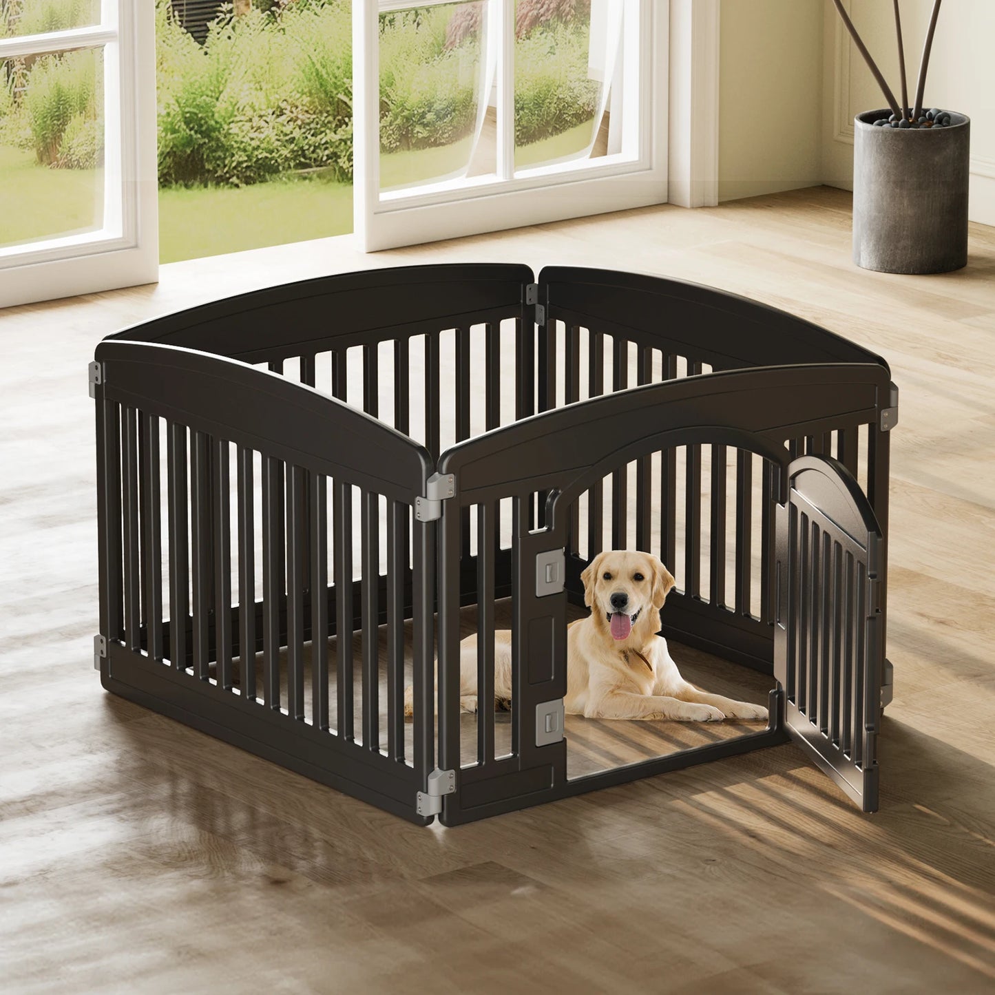JHK Plastic Dog Playpen Durable Indoor Outdoor Fence