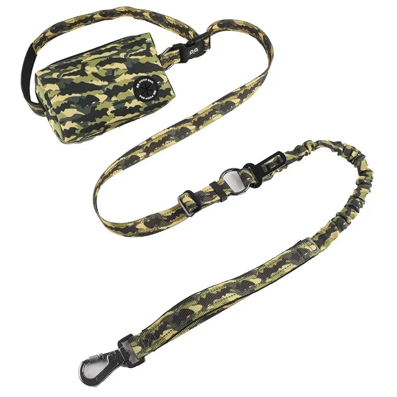Petibiz Hands Free Dog Leash Zipper Pouch Cushioned Handles
