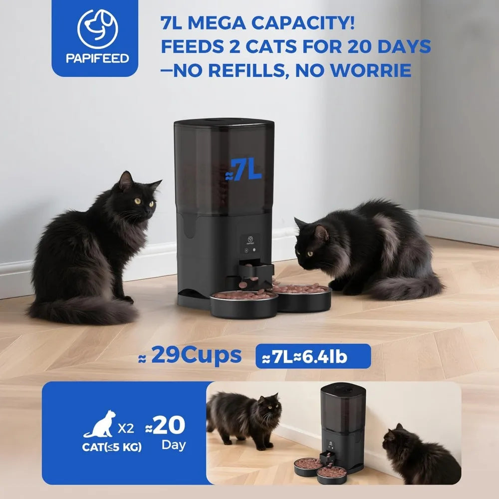 Hign-concerned Automatic Cat Feeder For Two Cats WiFi App