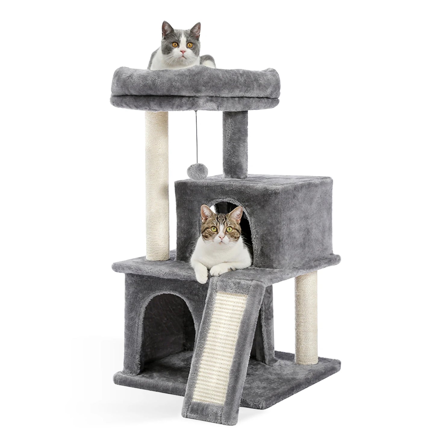 Speedy Pet Wooden Cat Tower With Condos And Scratching Posts