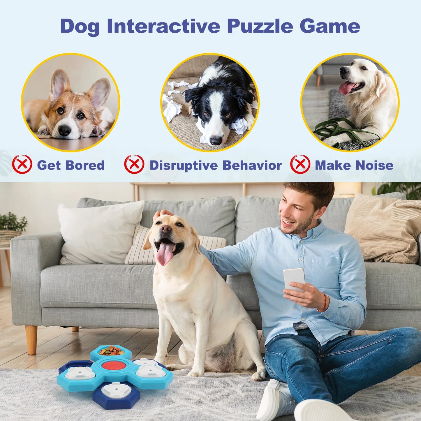Hign Concerned Four Layer Rotary Turntable Pet Feeder Toy
