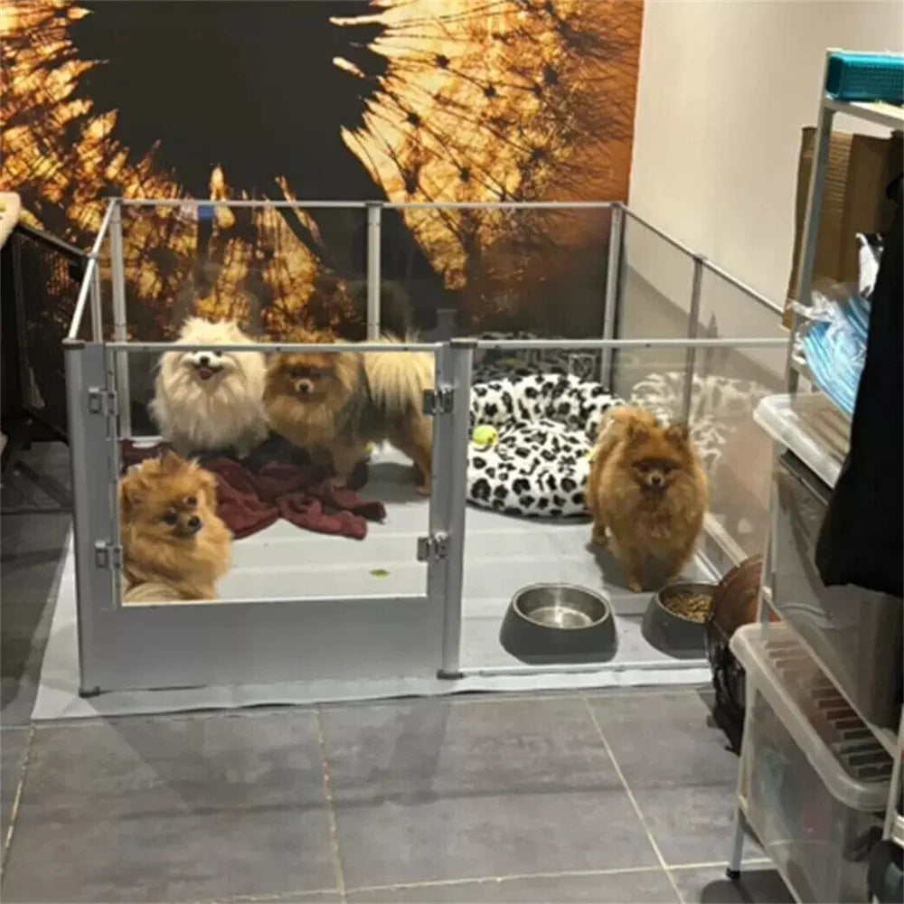 BORWARTH Acrylic Dog Playpen Whelping Pen Indoor Fence