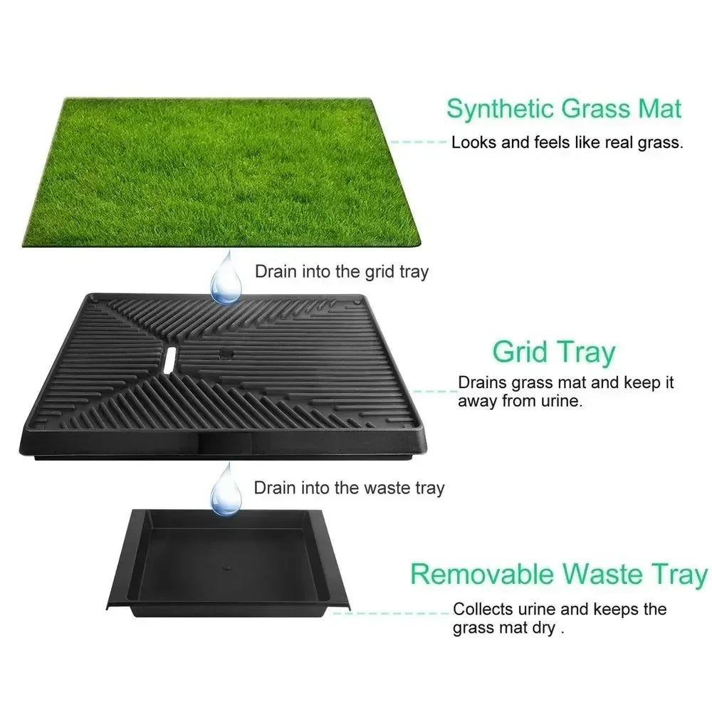Choice Pet Dog Toilet Potty Pan With 3 Layer Grass Mesh