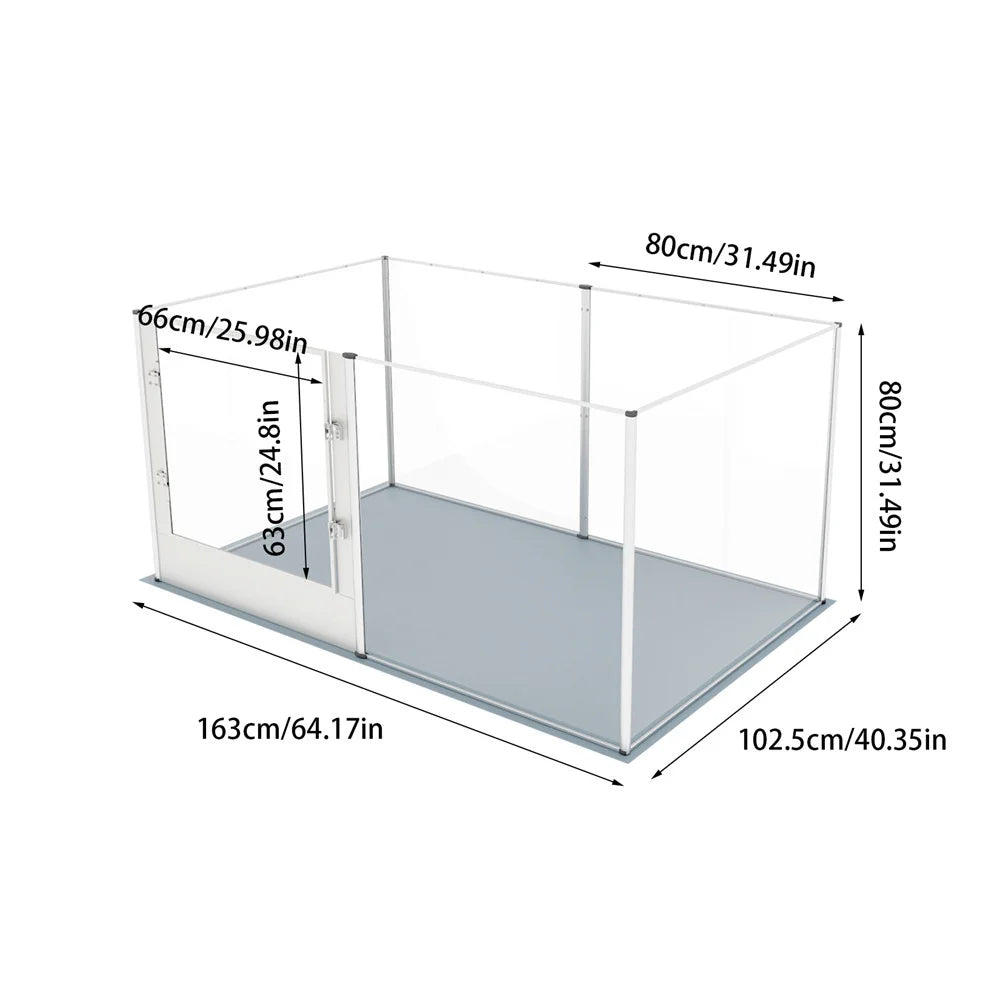 BORWARTH Acrylic Dog Playpen Whelping Pen Indoor Fence