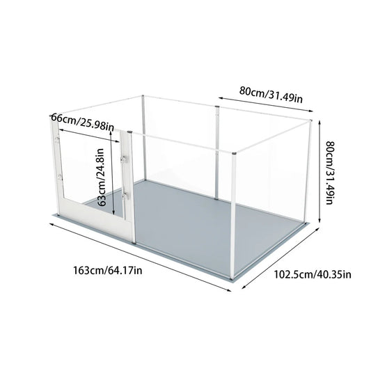 BORWARTH Acrylic Dog Playpen Whelping Pen Indoor Fence