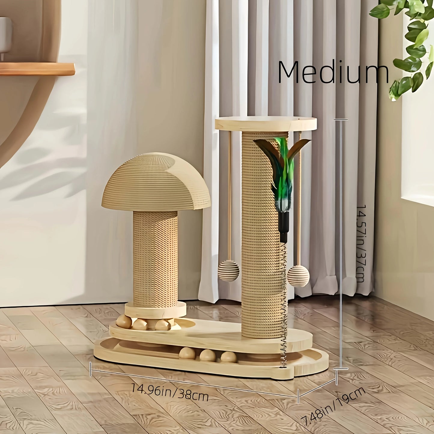 CZBNYXCN Interactive Cat Scratching Post With Jute Track