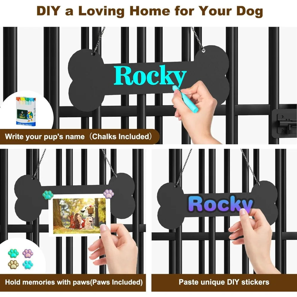 HUANZHUANG IndustrialStrength Foldable Dog Crate Furniture No Assembly Indoor Kennel