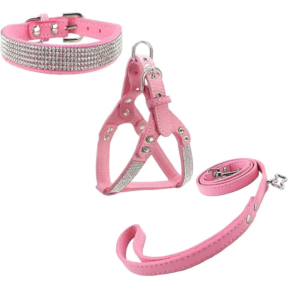 Fujian Comfortable Soft Dog Collar Harness Set With Leash