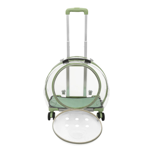 Breed Breathable Cat Carrier With Adjustable Rolling Wheels