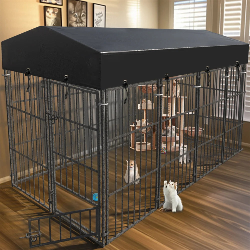 BORWARTH Heavy Duty Large Dog Kennel Welded Metal Playpen