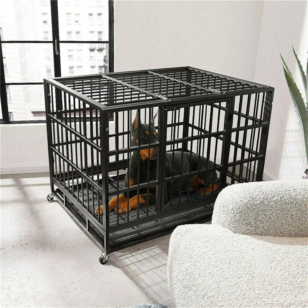 BORWARTH Heavy Duty Dog Crate Tear Resistant Square Tube