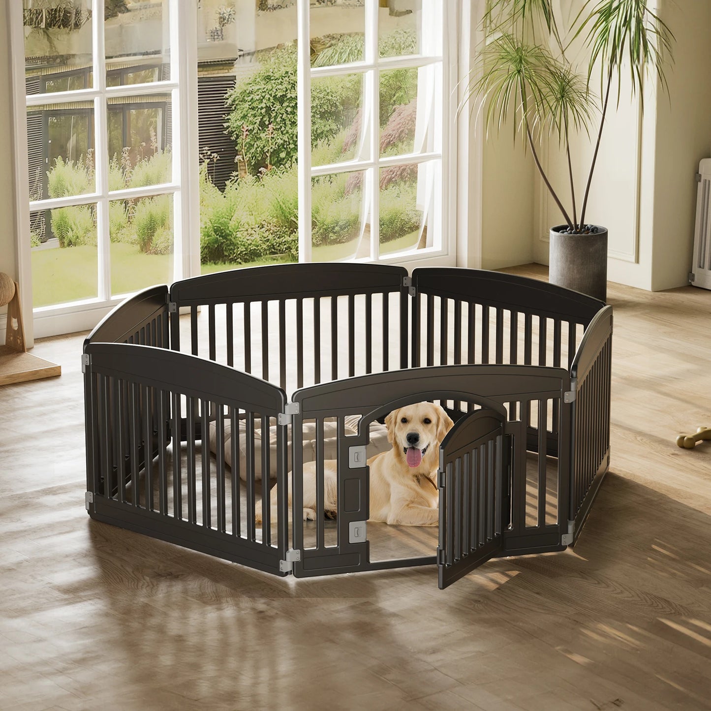 JHK Plastic Dog Playpen Durable Indoor Outdoor Fence
