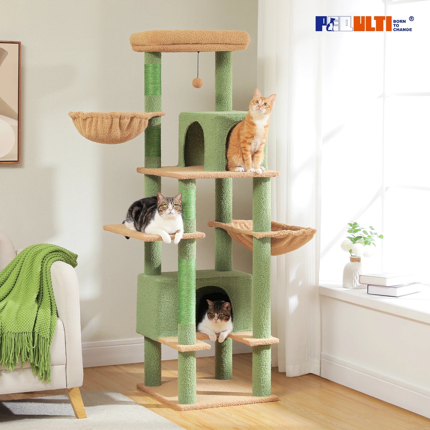PAWZ Road Cat Tree Indoor Tower With Scratching Posts