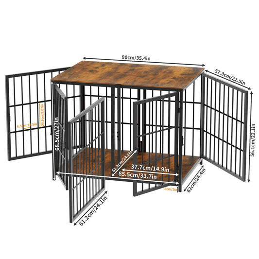 BORWARTH Ultra Thickened Dog Crate With Removable Divider