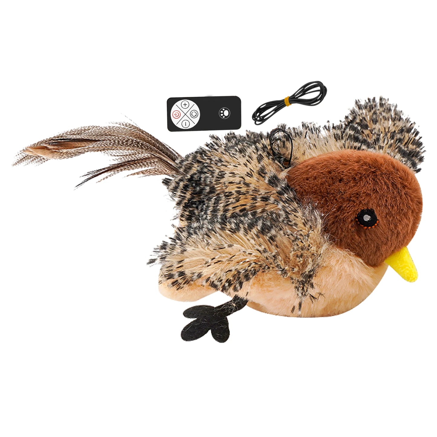 Guangdong Remote Control Chirping Bird Plush Toy For Kitten
