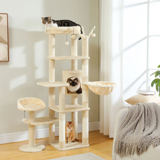 PETEPELACN Cactus Tall Cat Tree Multi Level Cat Tower