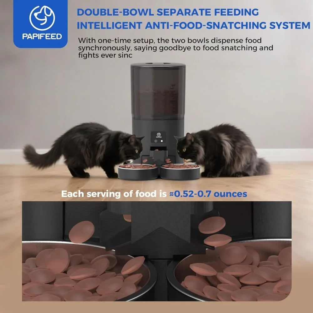 Hign-concerned Automatic Cat Feeder For Two Cats WiFi App
