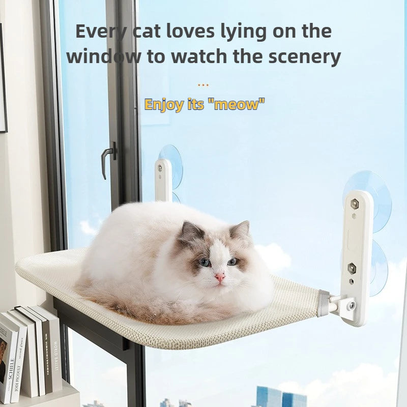 DUTRIEUXCN Cordless Cat Hammock Bed With Breathable Mesh