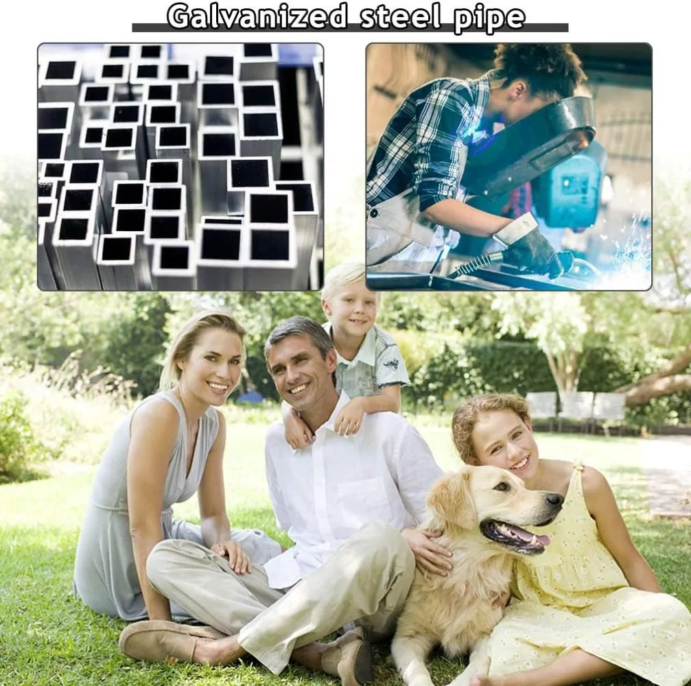 MKDKH Outdoor Dog Kennel With Roof And Waterproof UV Cover