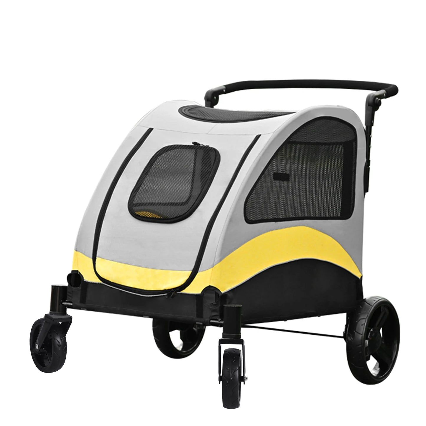 Portable Dog Stroller With Four Wheels Foldable Carrier