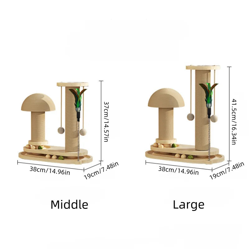 CZBNYXCN Interactive Cat Scratching Post With Jute Track