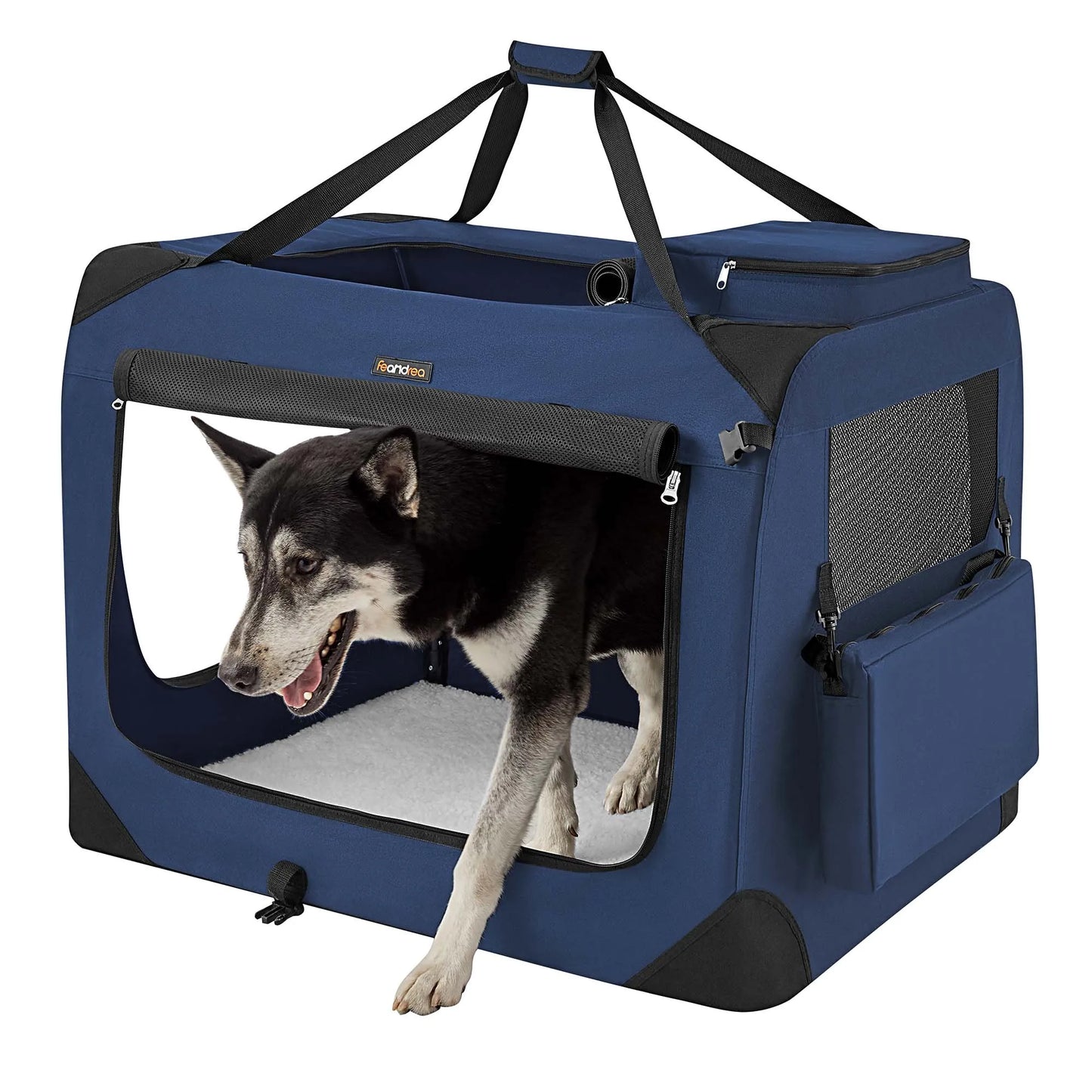 FEANDREA Collapsible Soft Dog Crate Portable Travel Kennel
