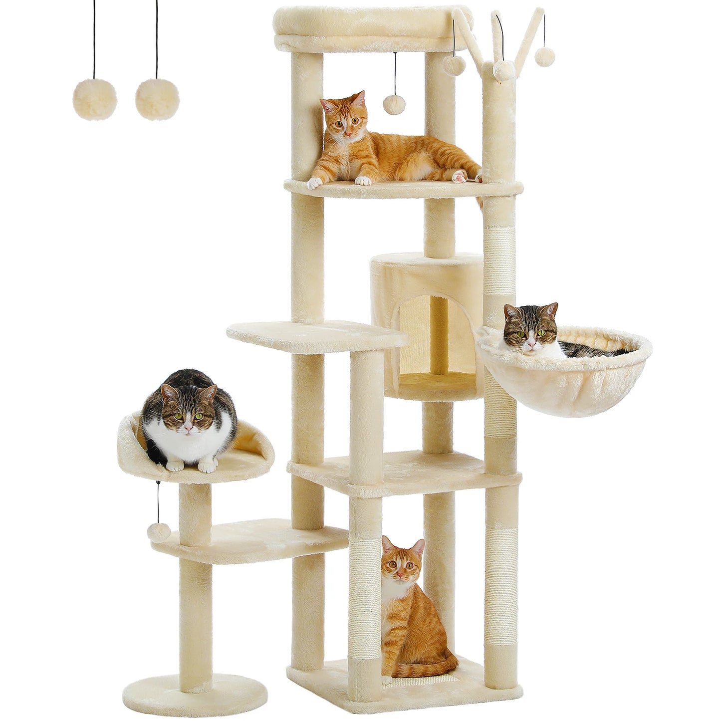 PETEPELACN Cactus Tall Cat Tree Multi Level Cat Tower