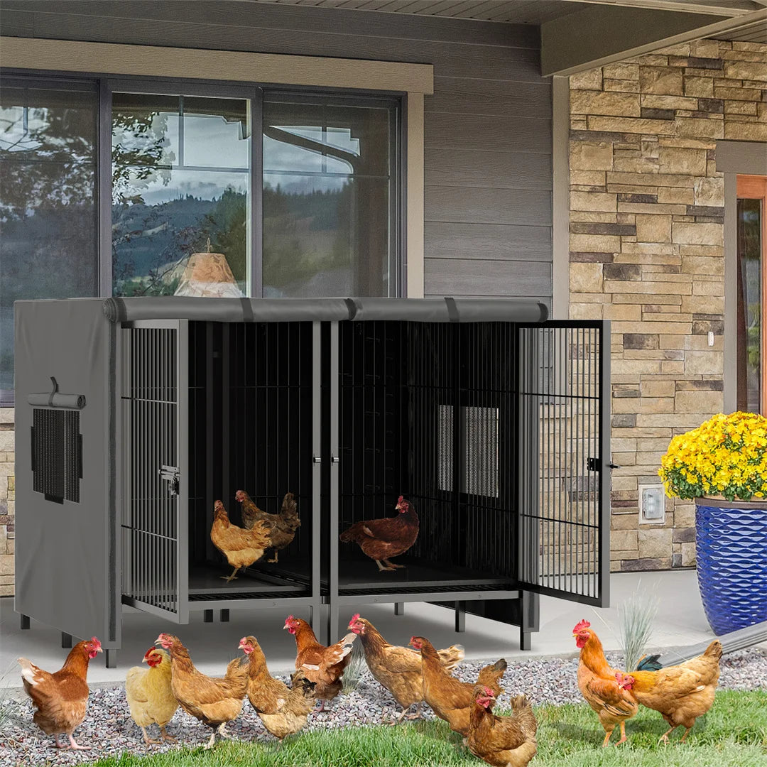 Hignconcerned 2 In 1 Heavy Duty Dog Cage With Divider