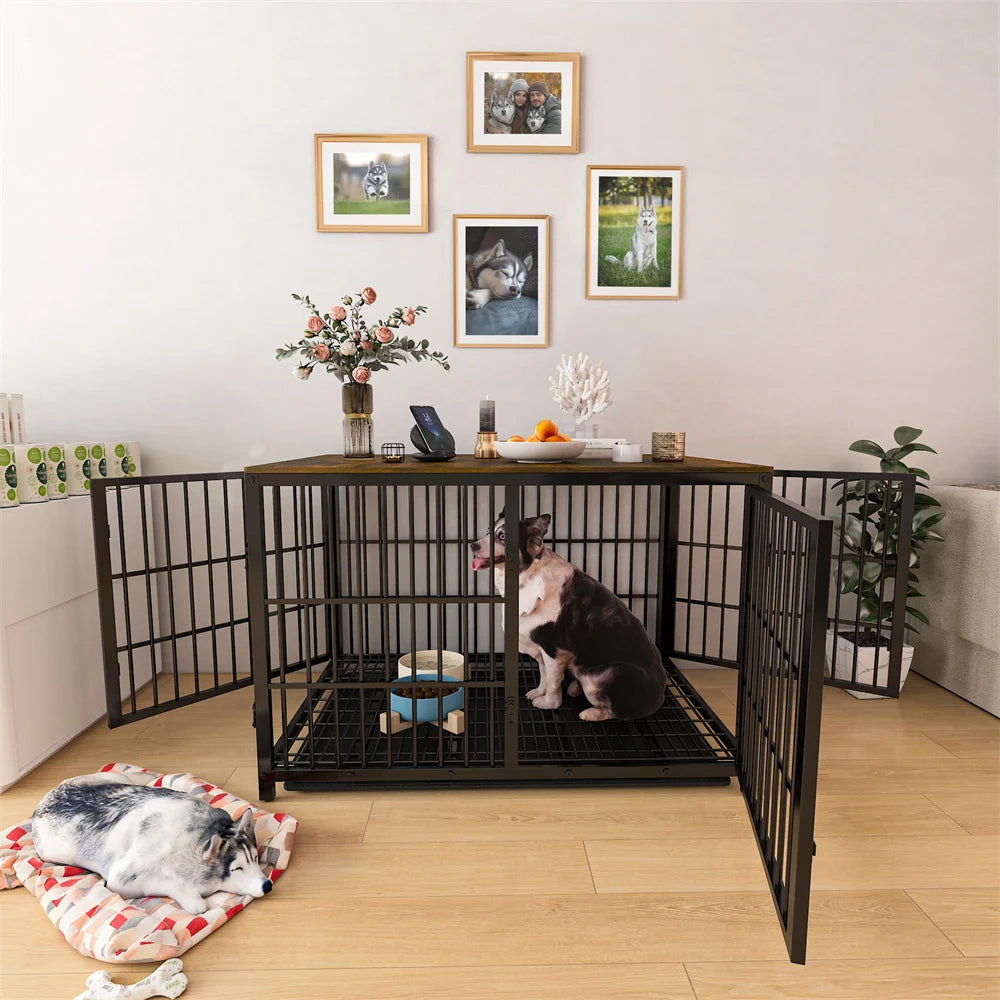 BORWART Heavy Duty Wooden Industrial Dog Crate Tray